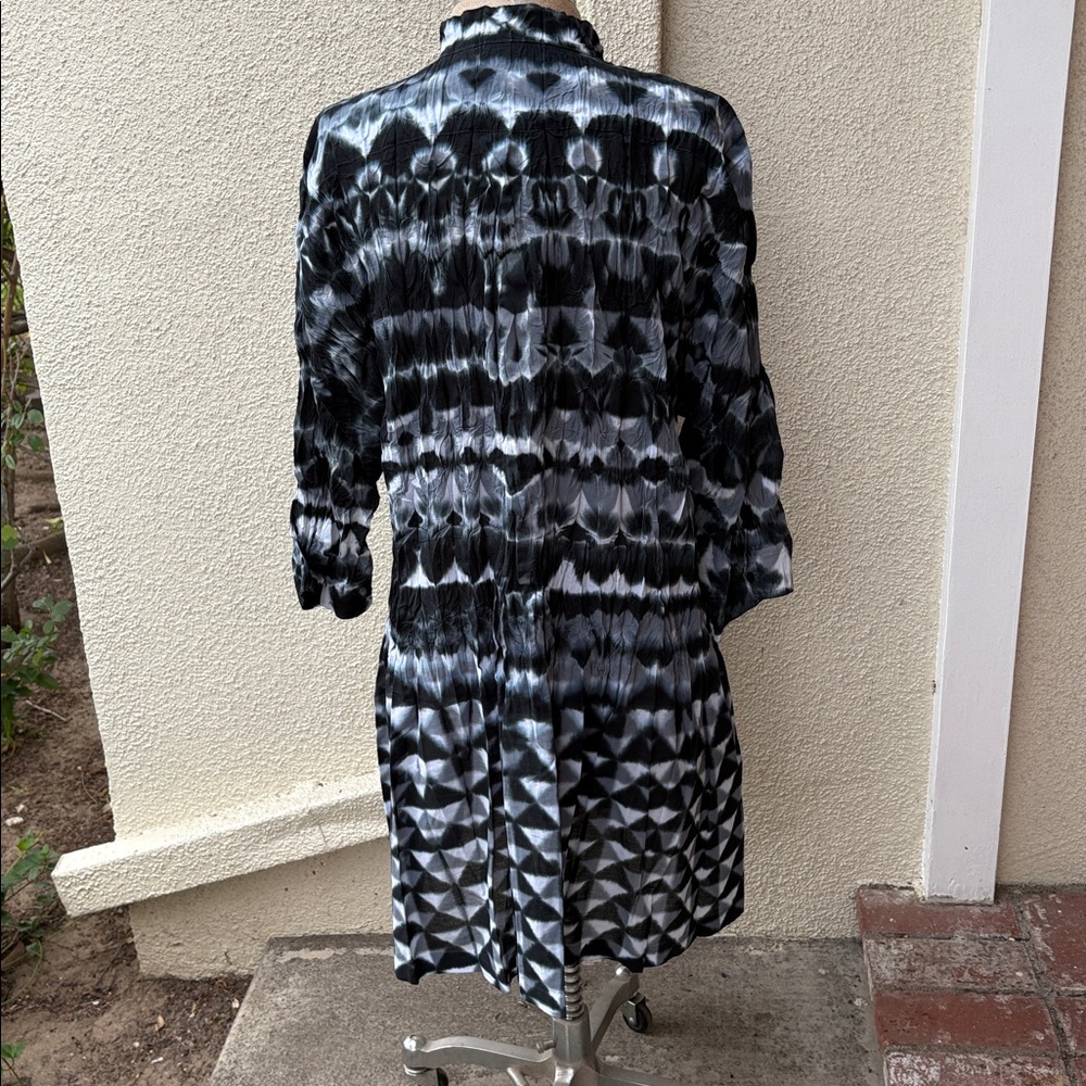 Issey Miyake Pleats Please lovely pattern rare shirt dress. Great light material - Picture 7 of 13